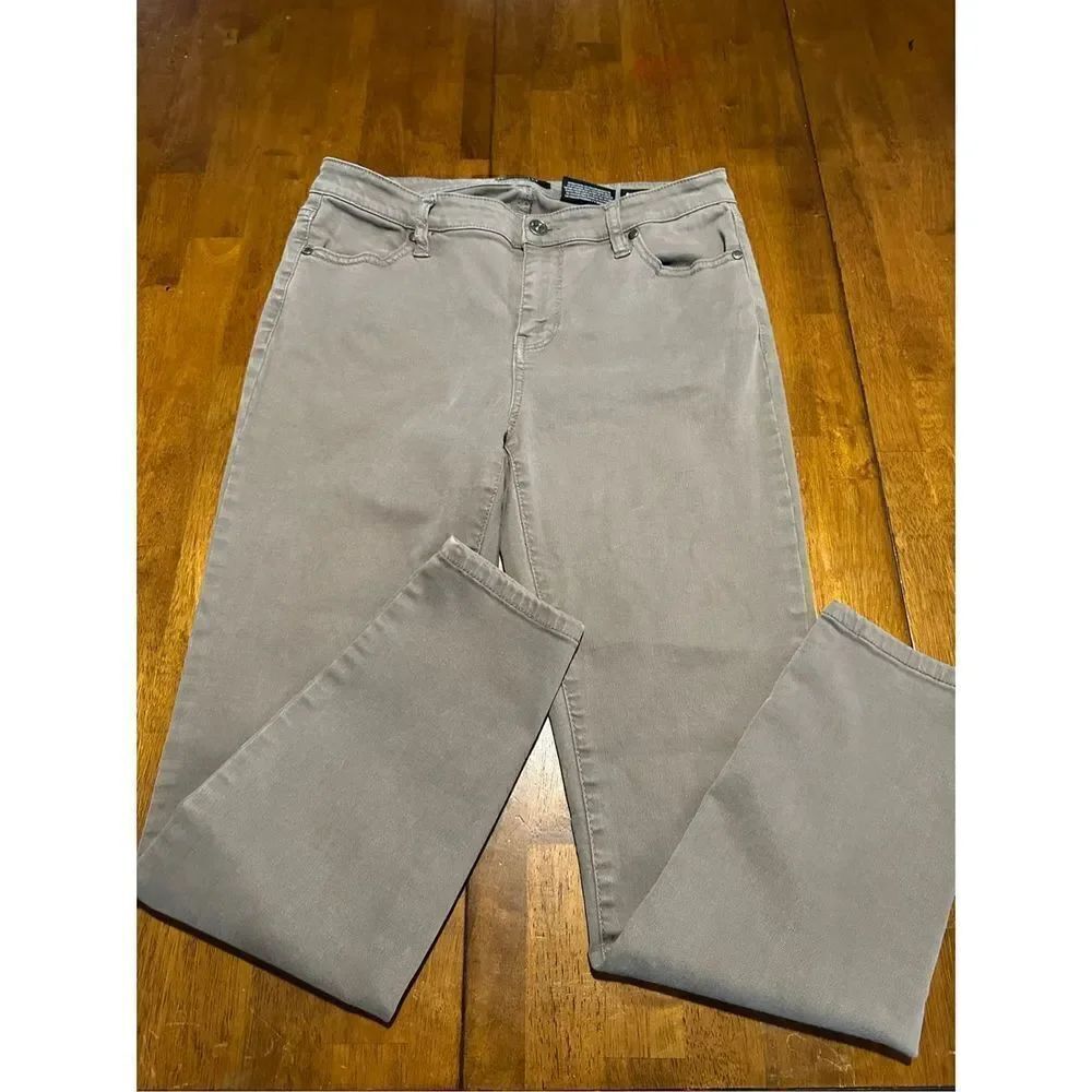 Buffalo David Bitton Avalon Women's Size 8 Gray Green Jeans Midrise Ankle Skinny
